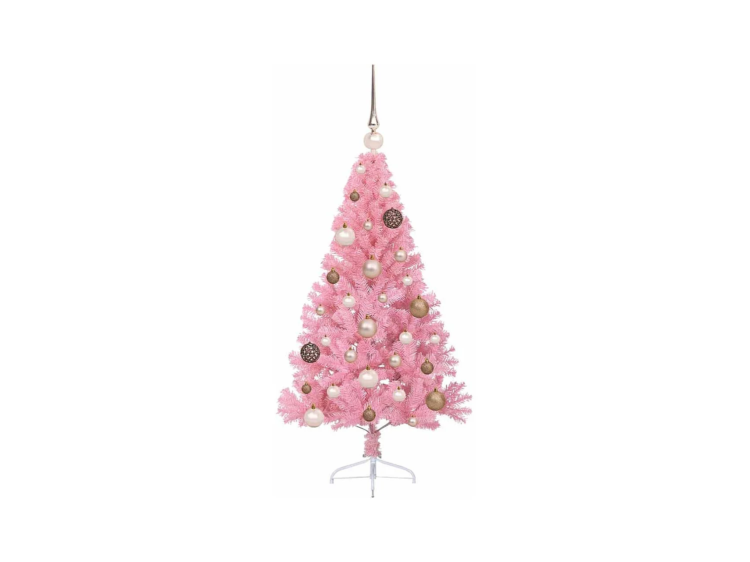 Sapin de Noël artificiel pré-éclairé Rose 120 cm PVC