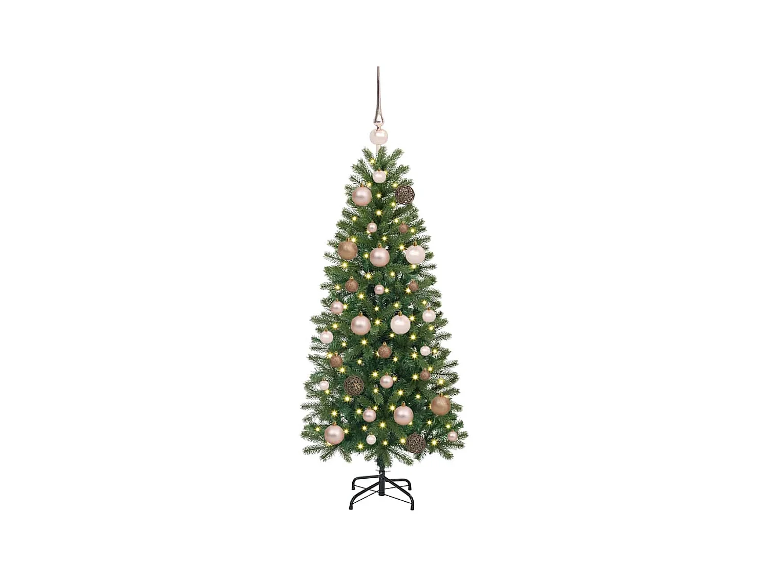 Sapin de Noël artificiel avec 150 LED Vert 120 cm PE et PVC