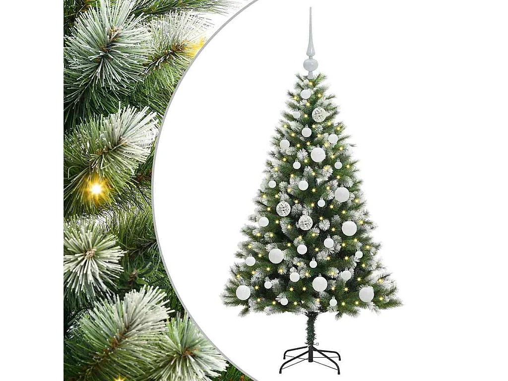 Sapin de Noël artificiel à charnière avec neige en flocons