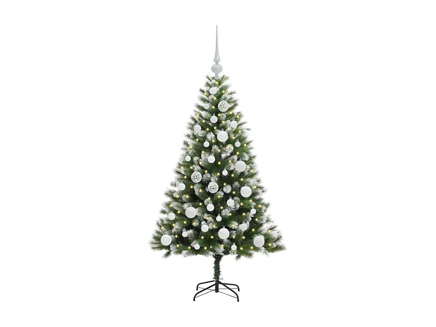 Sapin de Noël artificiel à charnière avec neige en flocons