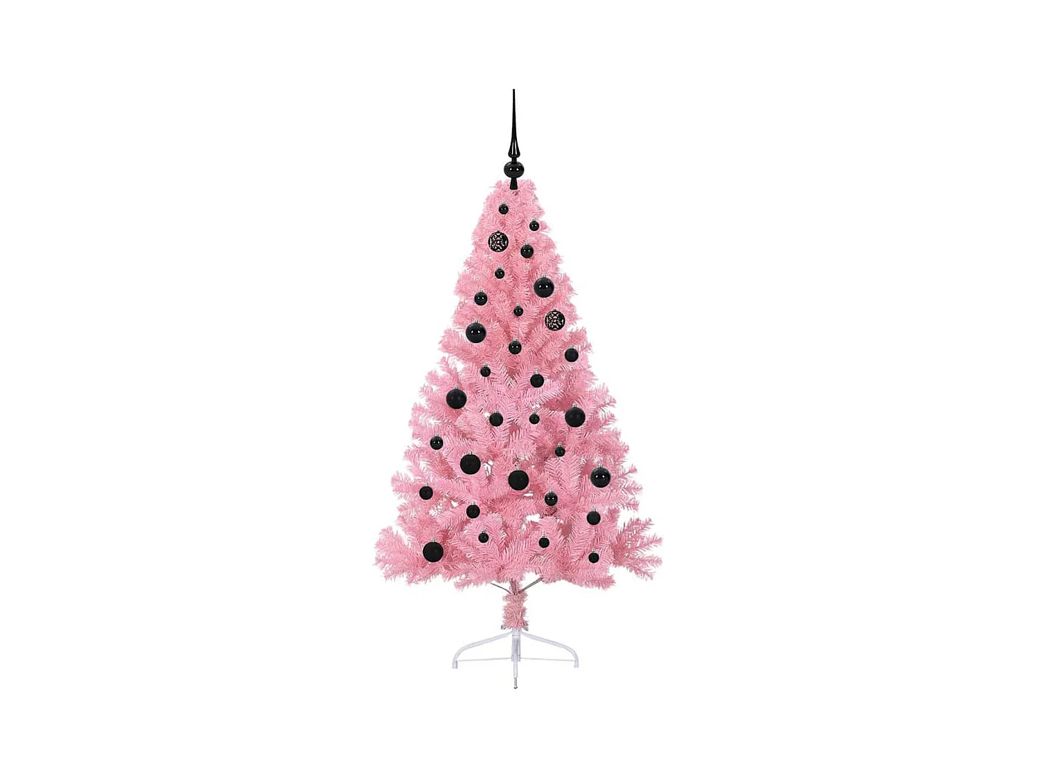 Sapin de Noël artificiel pré-éclairé Rose 150 cm PVC