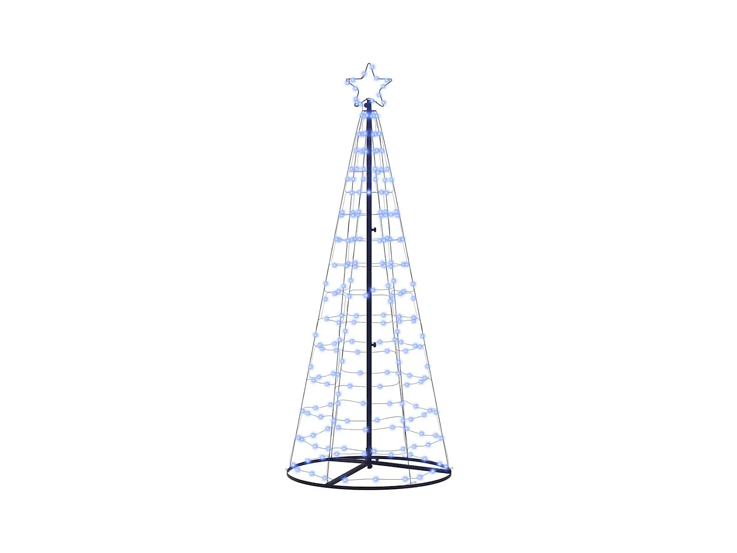 Árbol de Navidad LED con 390 LED con soporte Azul 250 cm Hierro