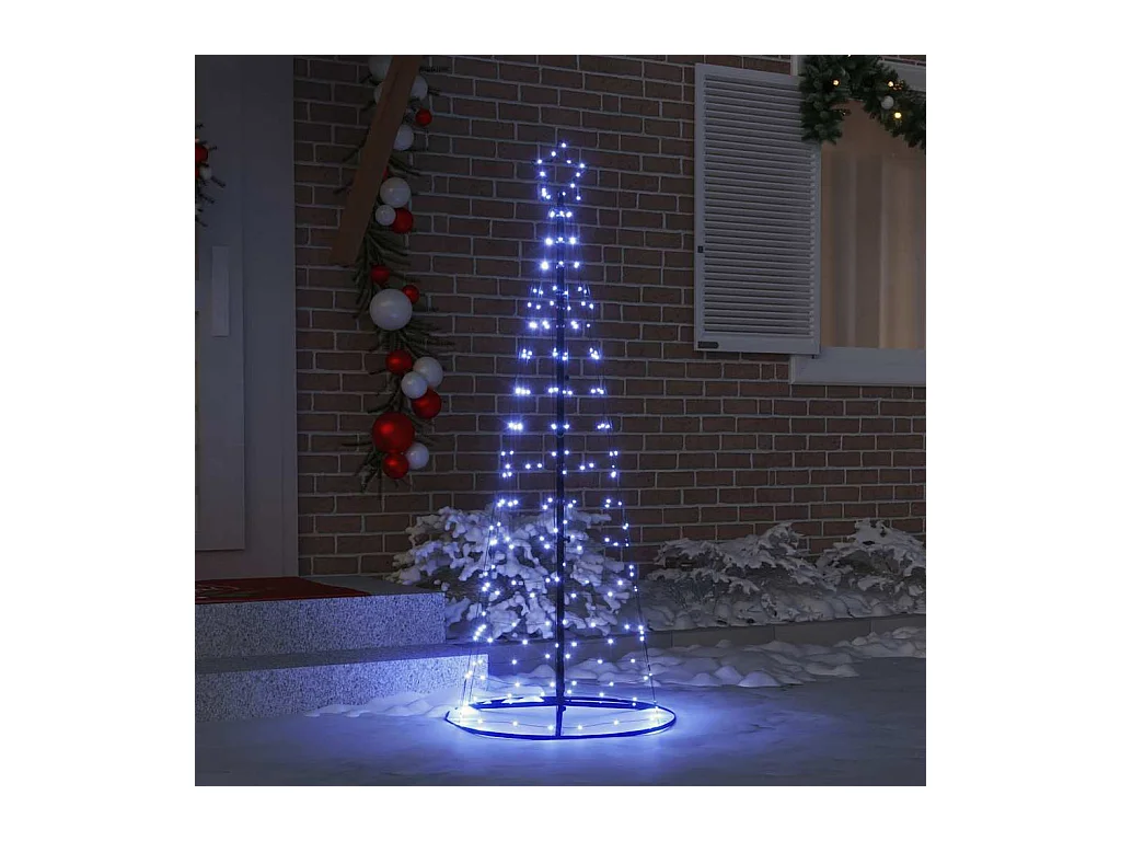Árbol de Navidad LED con 390 LED con soporte Azul 250 cm Hierro