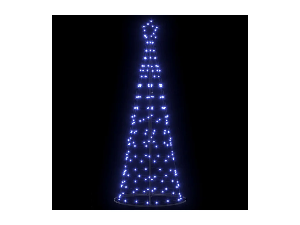 Árbol de Navidad LED con 390 LED con soporte Azul 250 cm Hierro