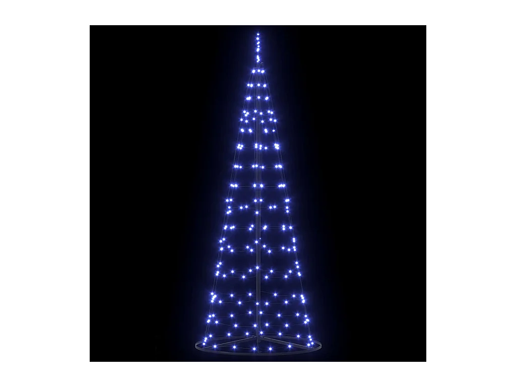 Árbol de Navidad LED con 390 LED con soporte Azul 250 cm Hierro