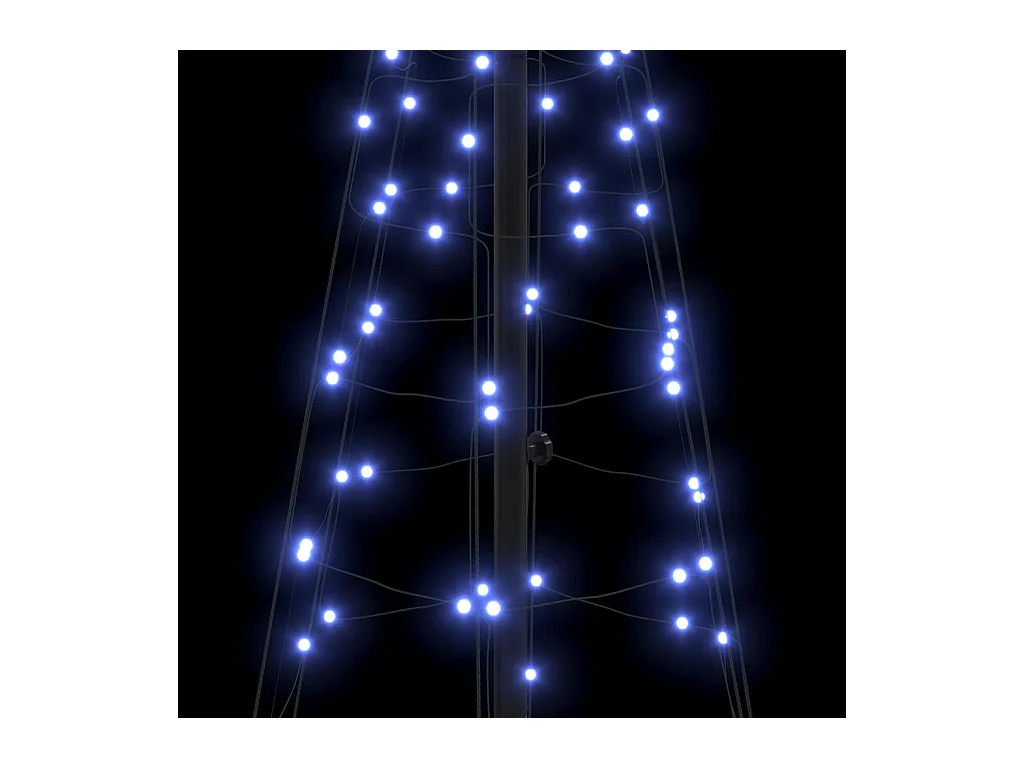 Árbol de Navidad LED con 390 LED con soporte Azul 250 cm Hierro