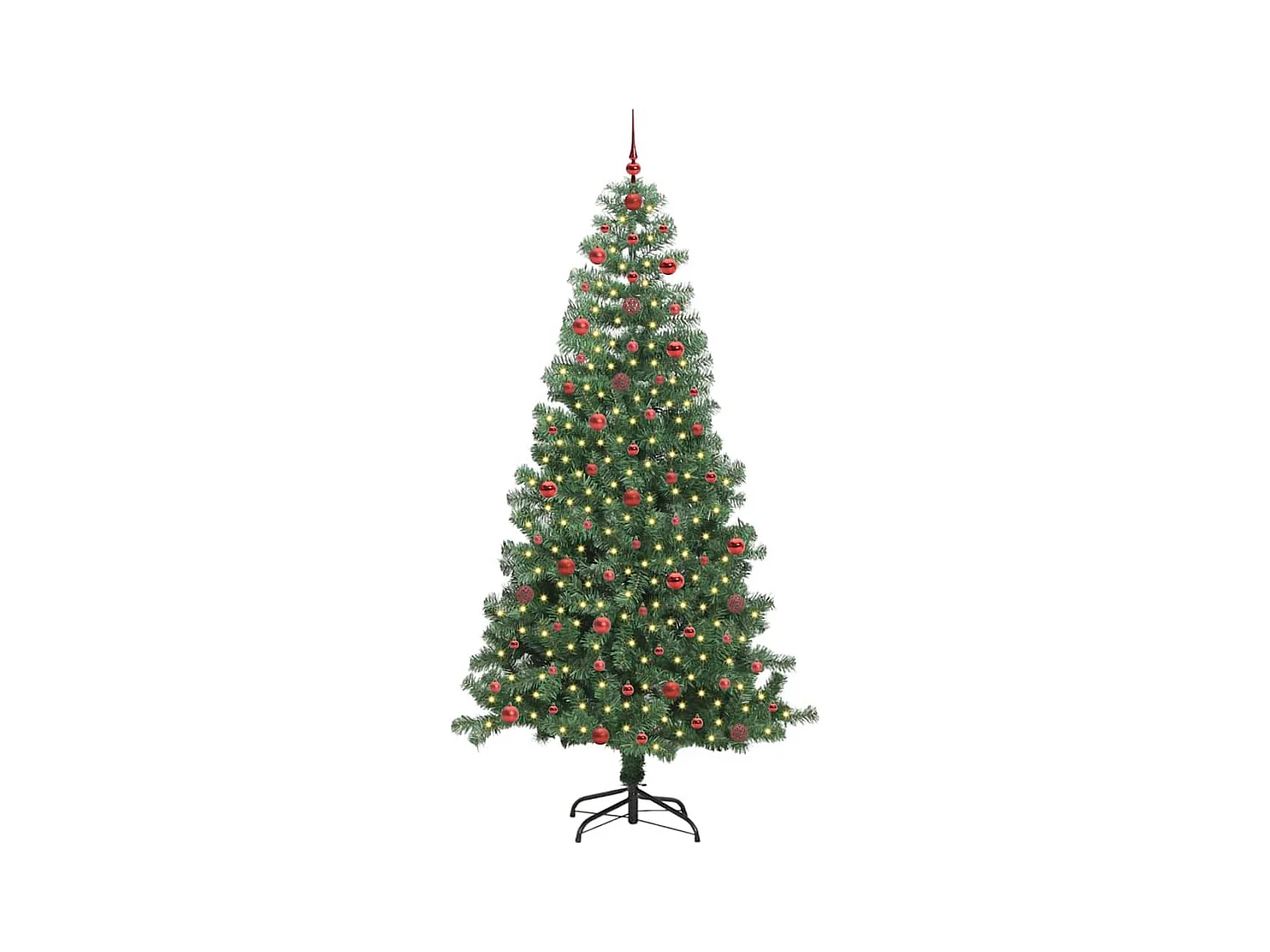 Árvore de Natal com 300 LEDs com suporte Verde 240 cm PVC