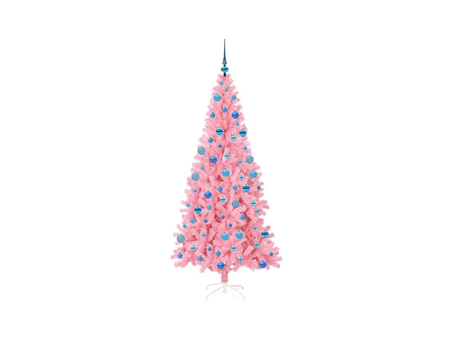 Árbol de Navidad con 300 LED con soporte Rosa 180 cm PVC