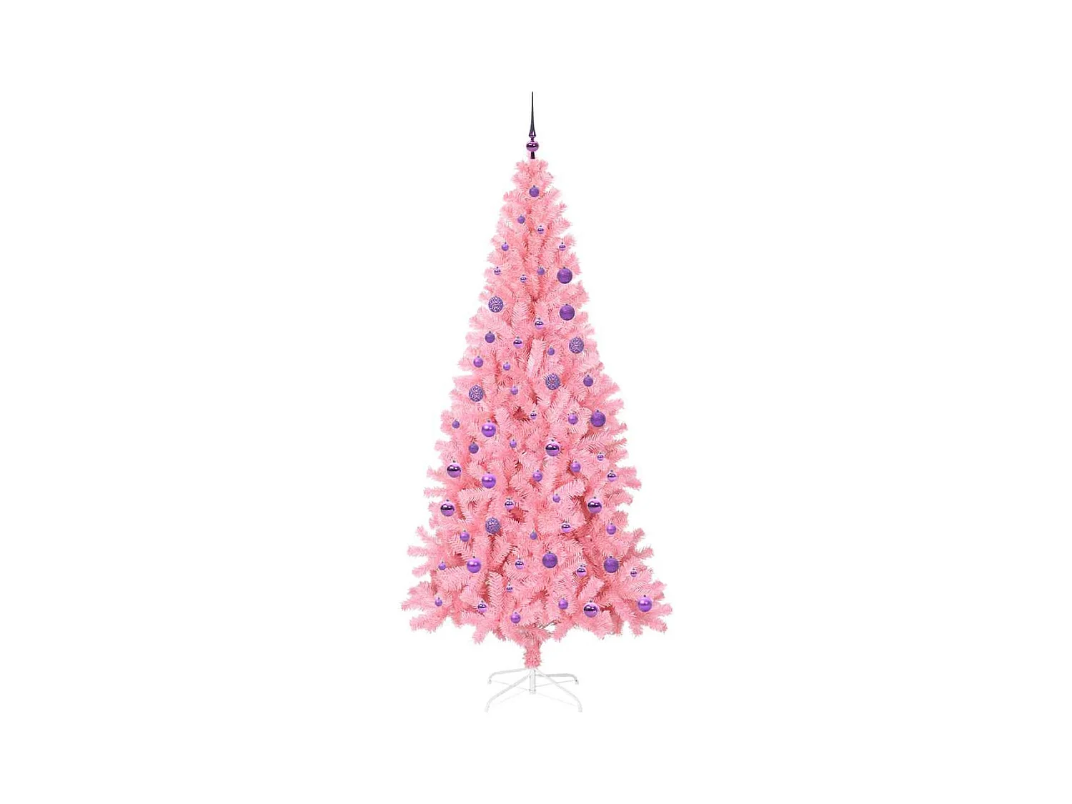Sapin de Noël avec 300 LED avec support Rose 180 cm PVC