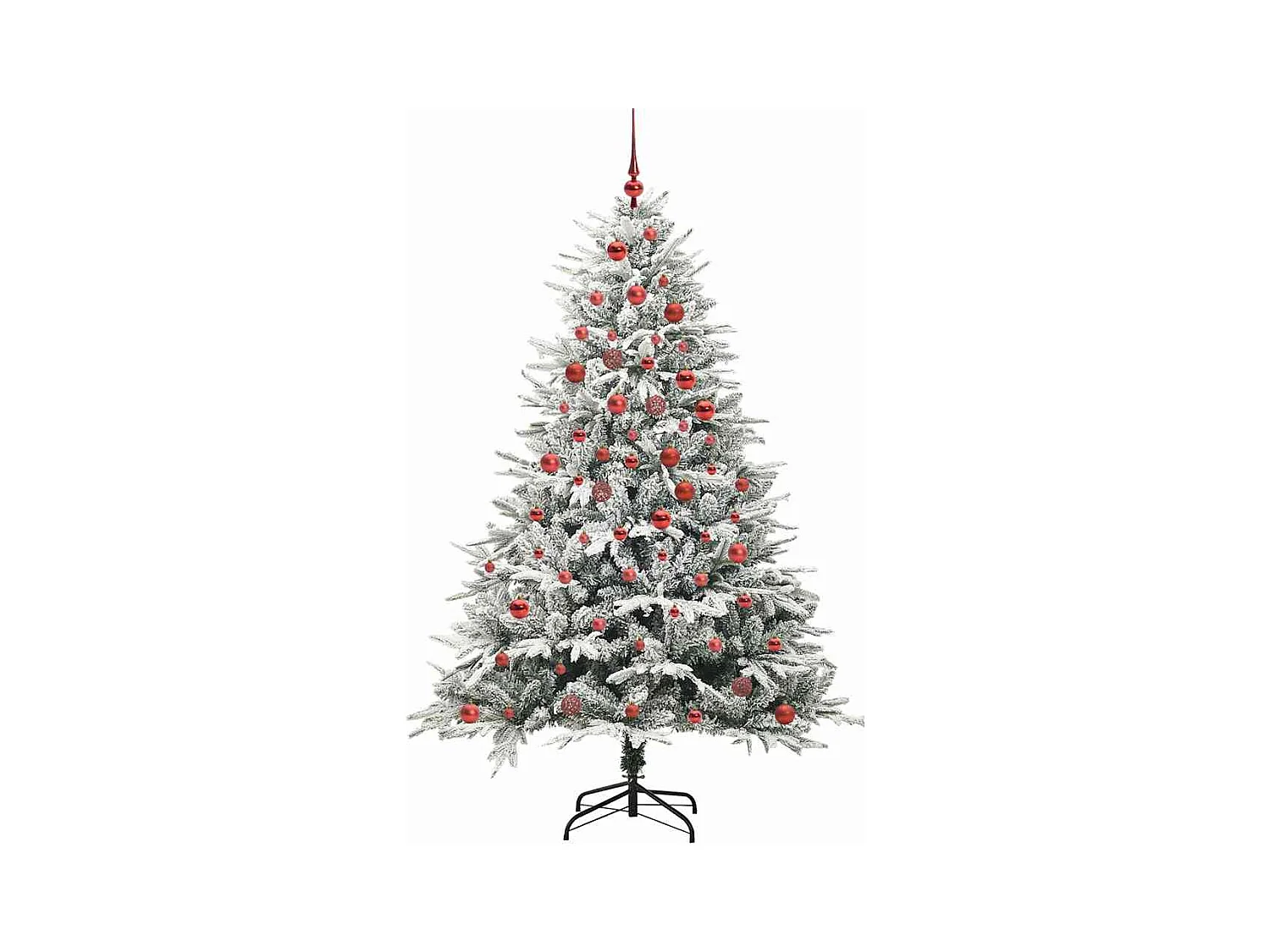 Sapin de Noël artificiel pré-éclairé avec set de boules Vert