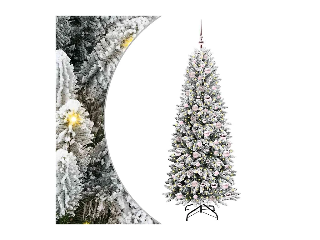 Sapin de Noël artificiel avec 300 LED Blanc 73 x 73 x 180 cm
