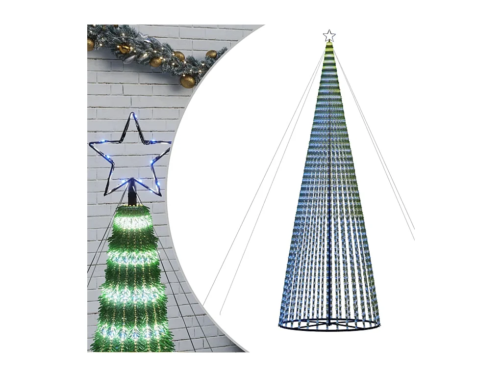 Árbol de Navidad LED 1544 LEDs azul 500 cm