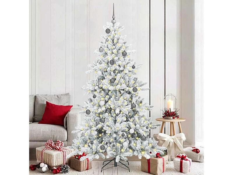Árbol de Navidad artificial con ramas articuladas 210 cm PVC
