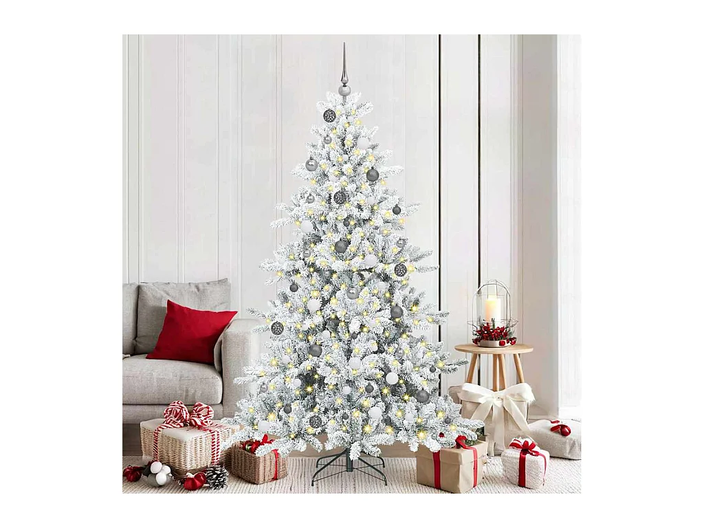 Árbol de Navidad artificial con ramas articuladas 210 cm PVC
