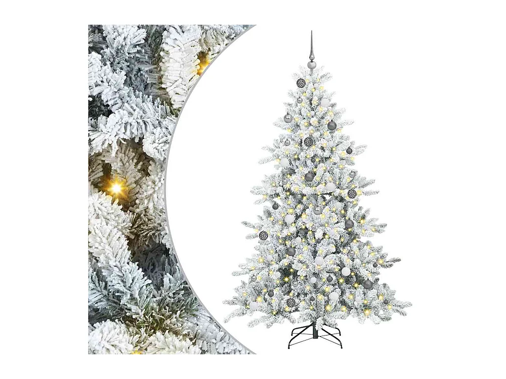 Árbol de Navidad artificial con ramas articuladas 210 cm PVC