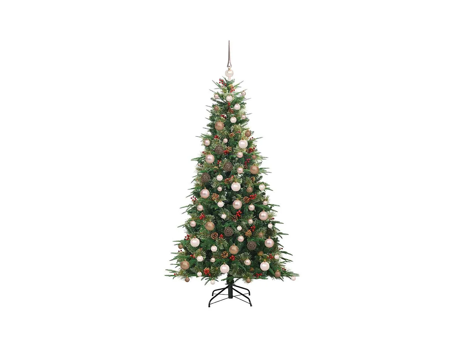 Kunstmatige Hinged Kerstboom met 300 LED Groen 180 cm PE en PVC