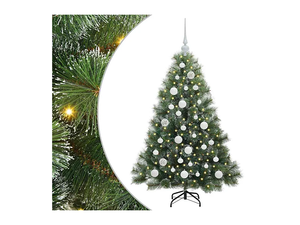 Sapin de Noël artificiel avec 150 LED Vert 120 cm PE et PVC