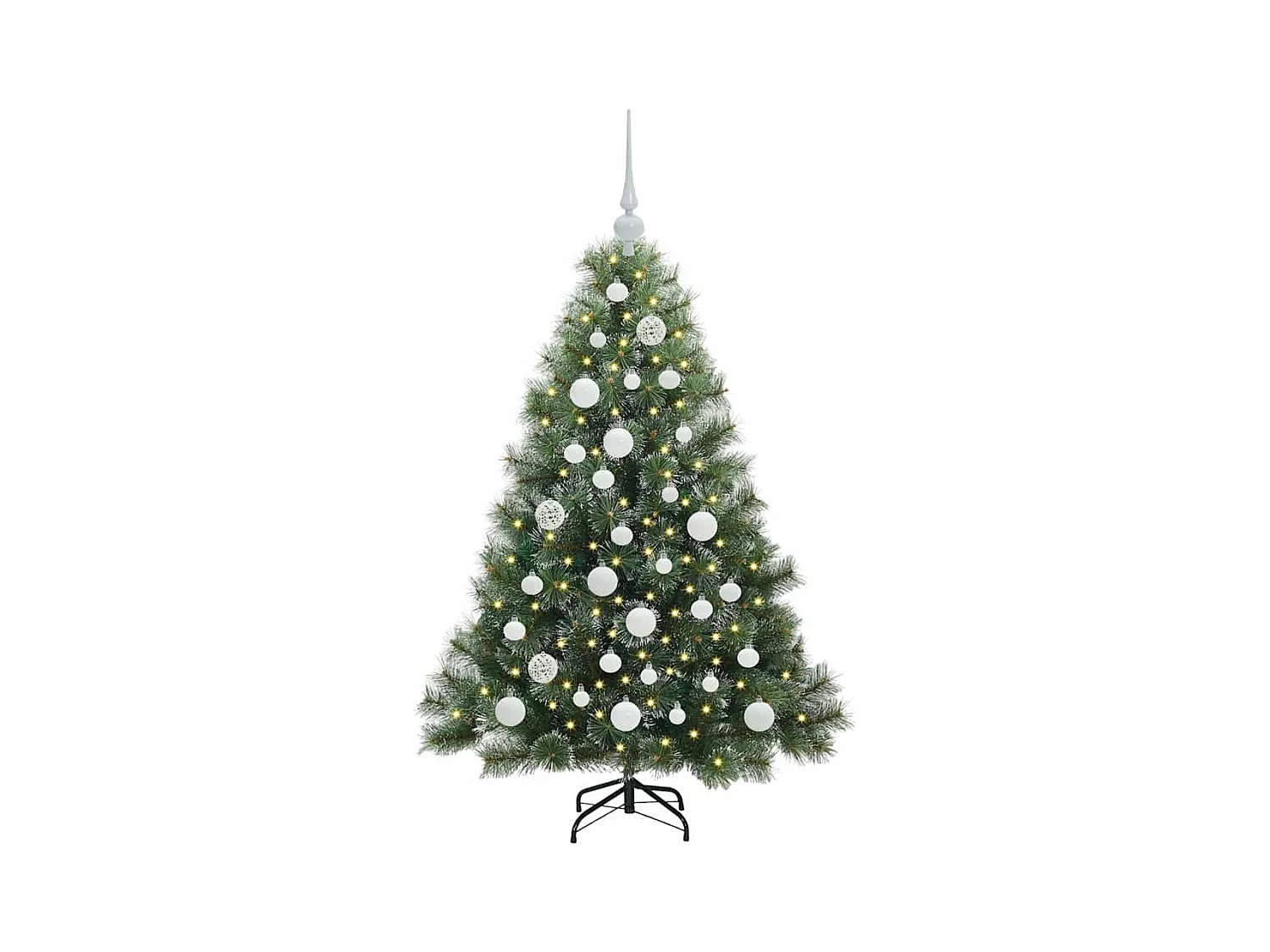 Sapin de Noël artificiel avec 150 LED Vert 120 cm PE et PVC
