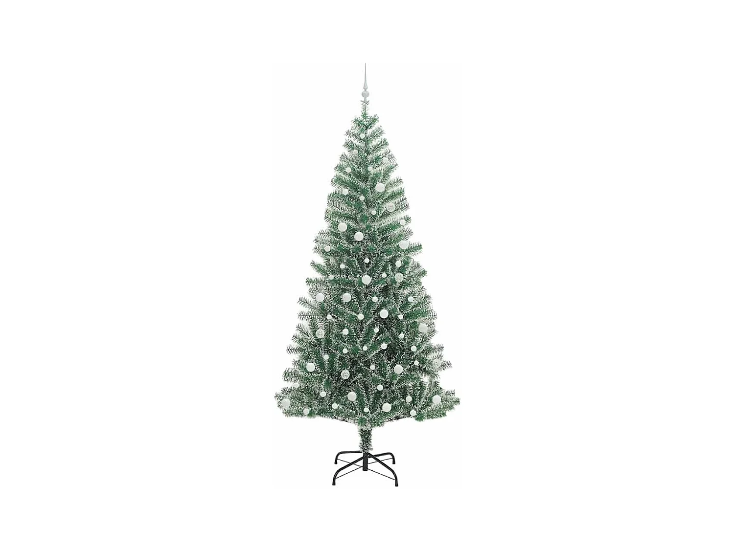 Árbol de Navidad Artificial Nevado con Luz LED Verde y 240 cm