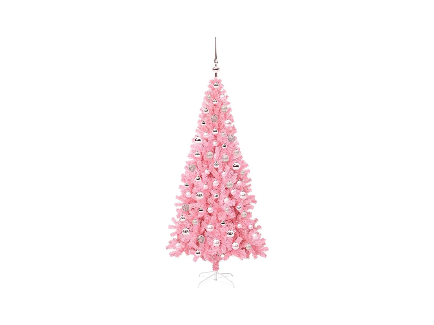 Sapin de Noël avec 300 LED avec support Rose 180 cm PVC