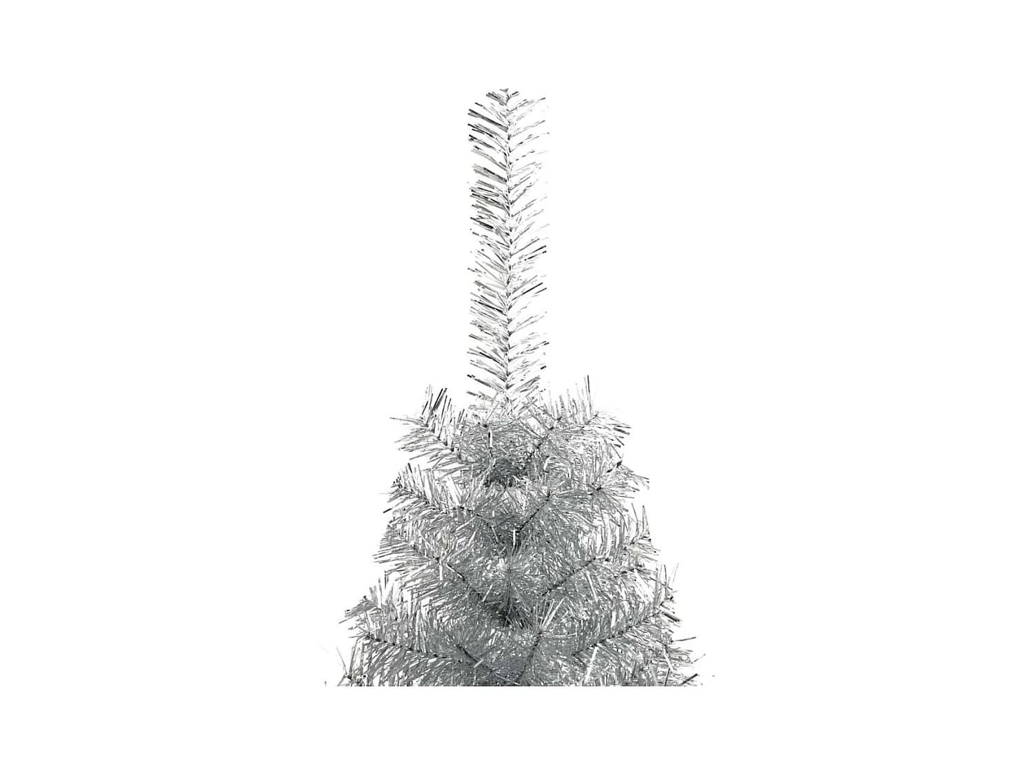 Sapin de Noël artificiel pré-éclairé Argent 150 cm PET