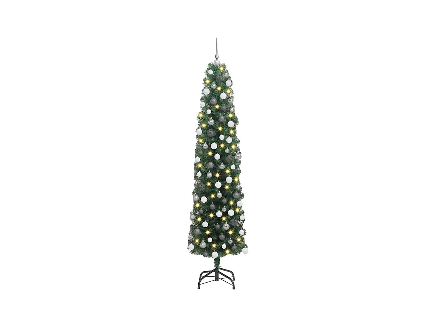 Sapin de Noël artificiel Vert 180 cm PVC et acier et plastique