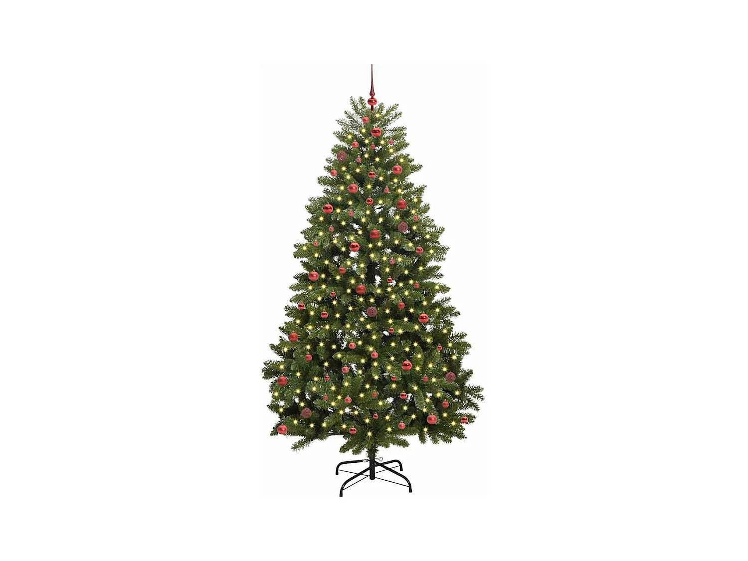 Kunstkerstboom Groen 270 cm PVC en Metalen