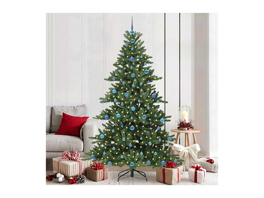 Árbol de Navidad artificial con ramas articuladas 210 cm PVC