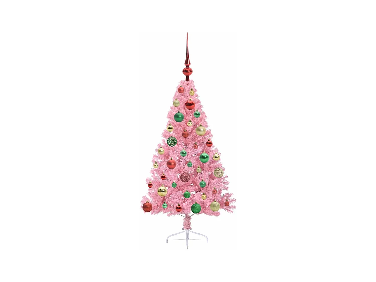 Sapin de Noël artificiel pré-éclairé Rose 120 cm PVC
