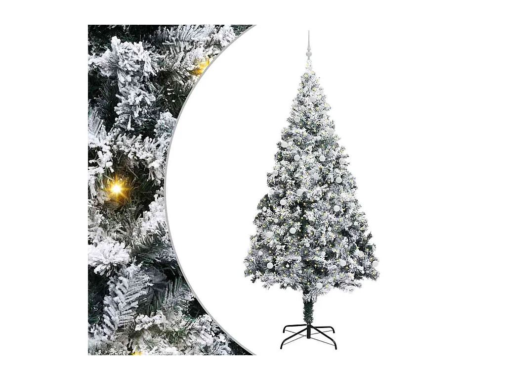 Kerstboom met decoratieve touwlichten Wit 300 cm PVC