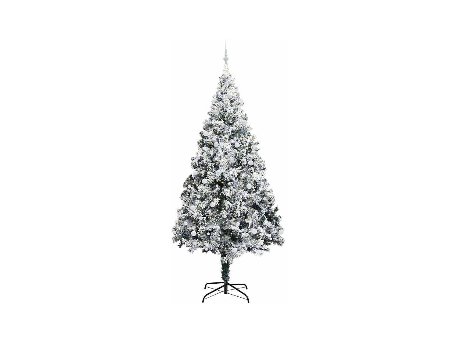 Kerstboom met decoratieve touwlichten Wit 300 cm PVC