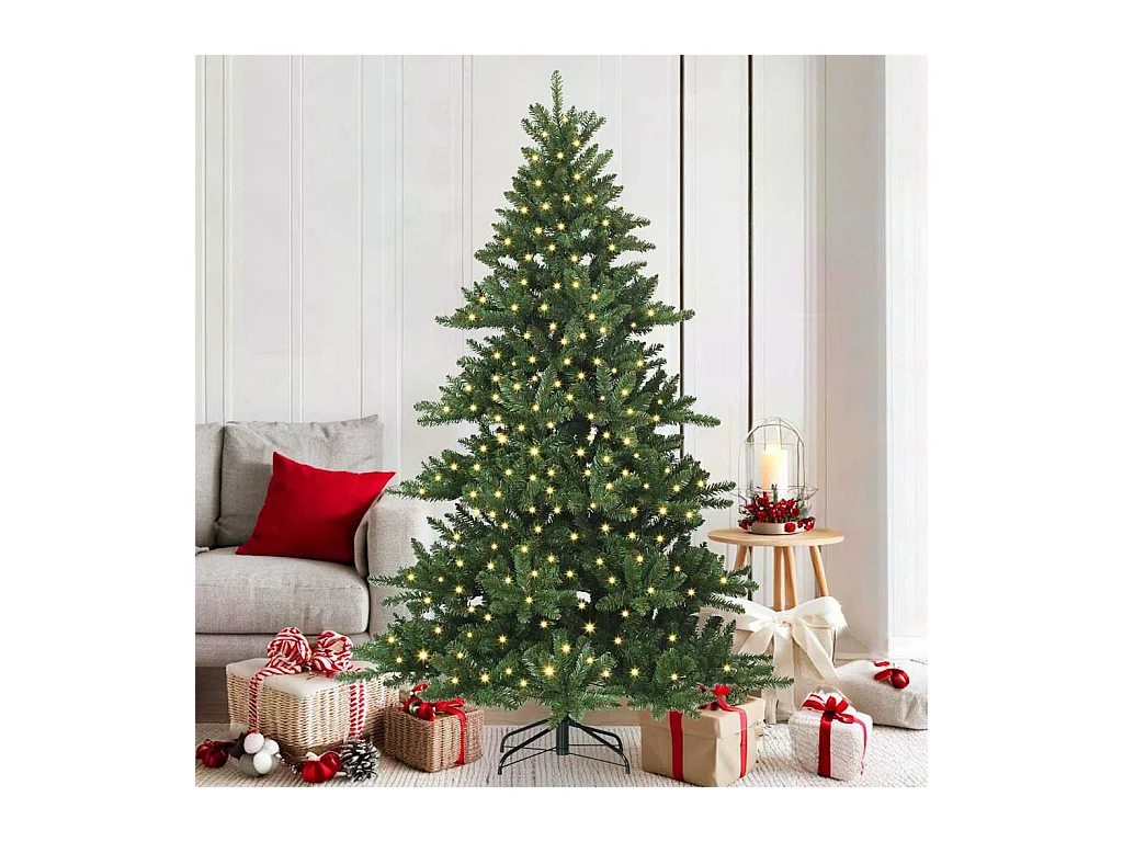 Árbol de Navidad artificial con ramas articuladas 180 cm PVC