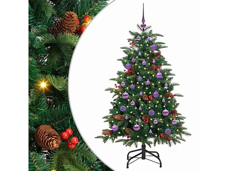 Sapin de Noël artificiel Vert 150 cm PVC, métal et plastique