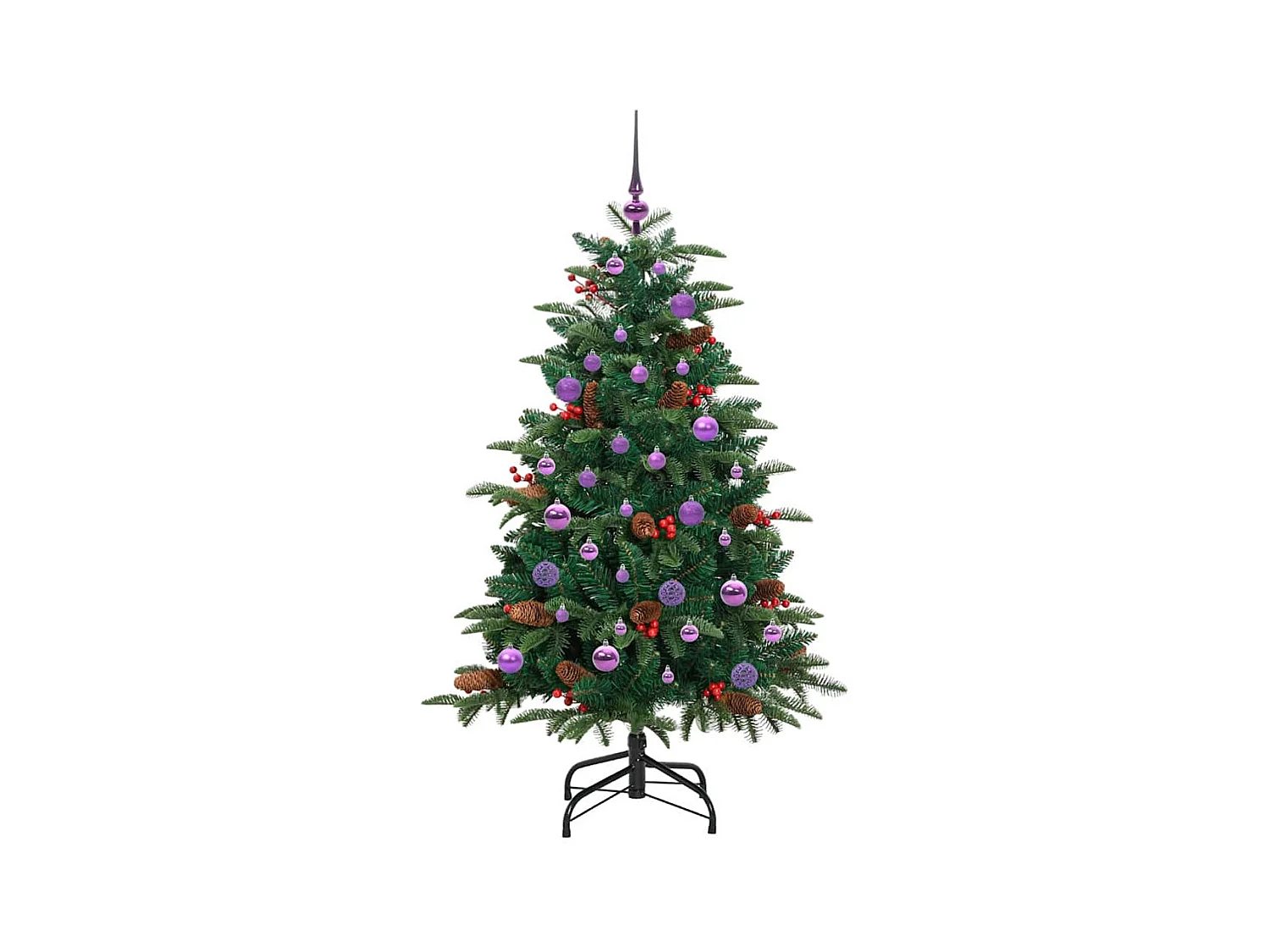 Sapin de Noël artificiel Vert 150 cm PVC, métal et plastique