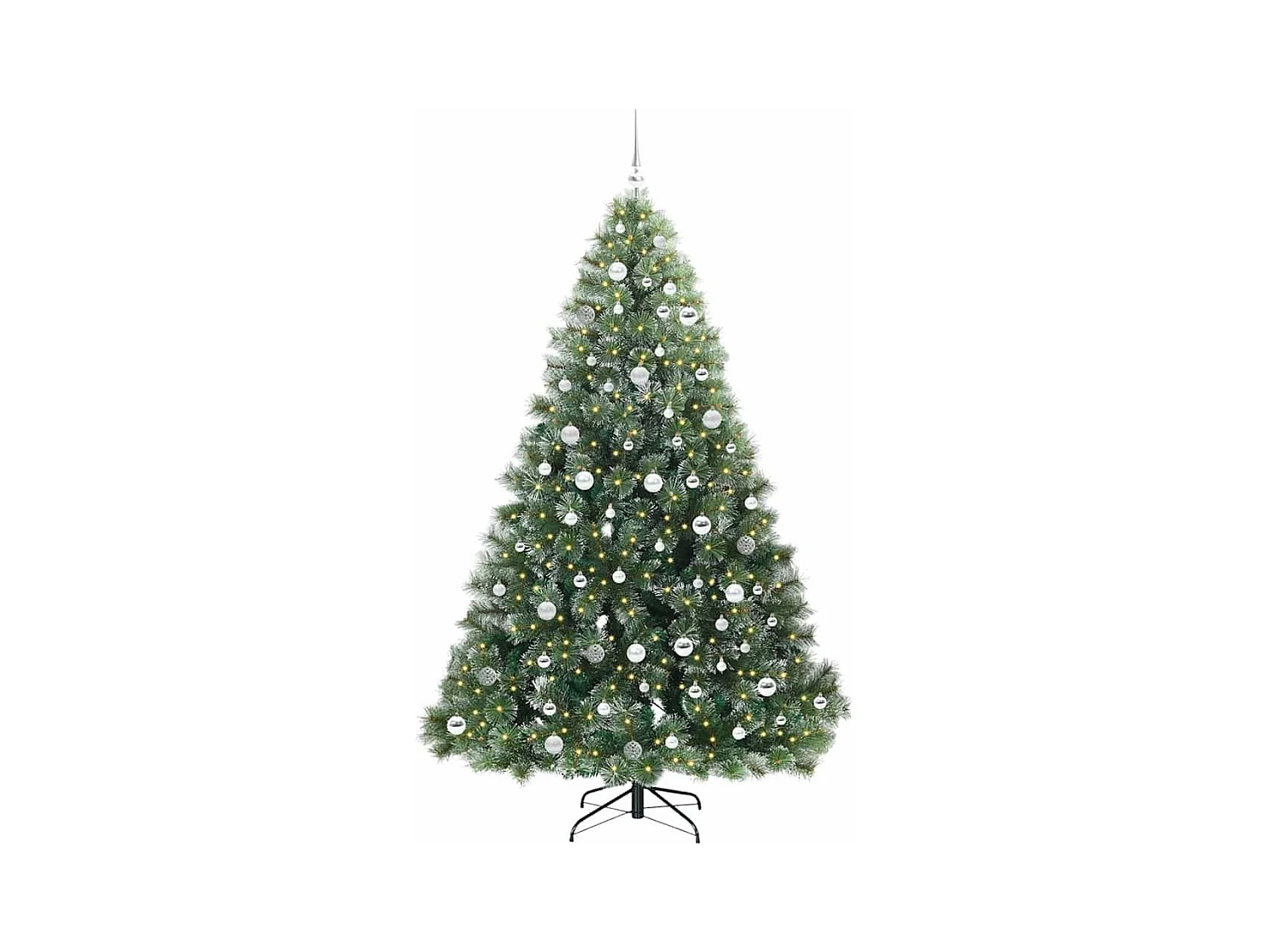Sapin de Noël artificiel avec 300 LED Vert 210 cm PE et PVC