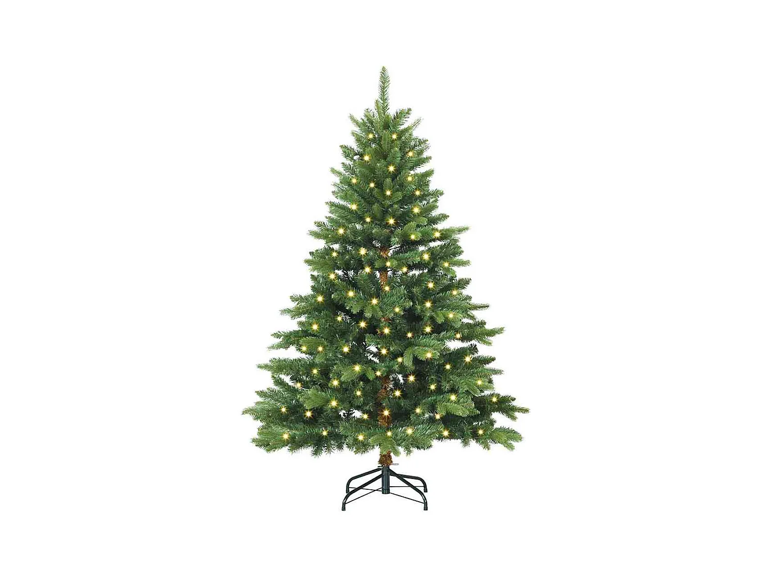 Kunstkerstboom met 150 LED met standaard Groen 120 cm PE en PVC