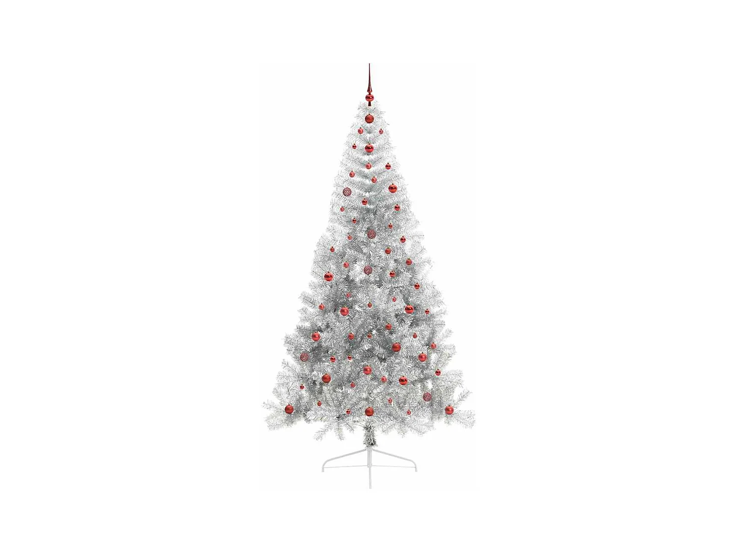 Kunststof Voorverlichte Kerstboom met 300 LED Zilver 240 cm PET