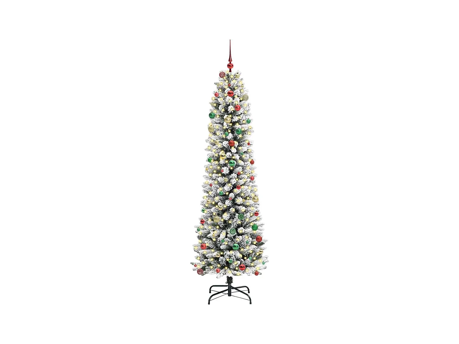 Sapin de Noël artificiel avec 300 LED Vert et blanc 240 cm