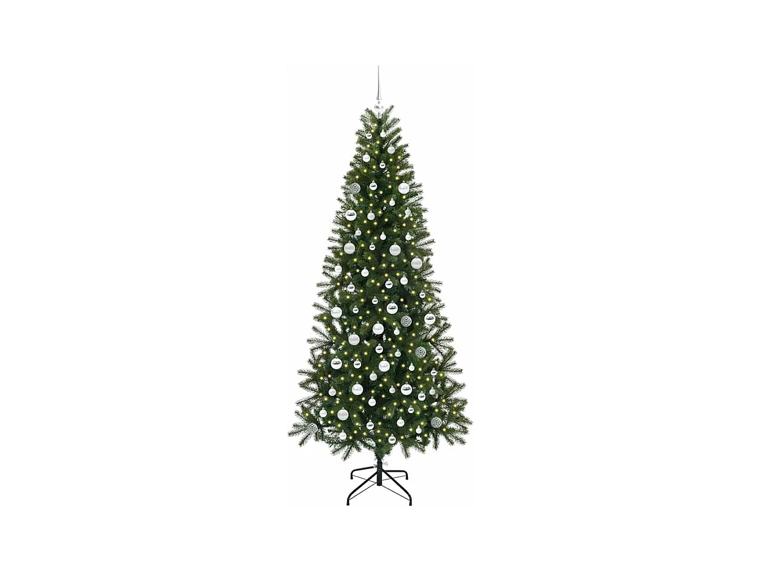 Sapin de Noël artificiel avec 300 LED Vert 210 cm PE et PVC