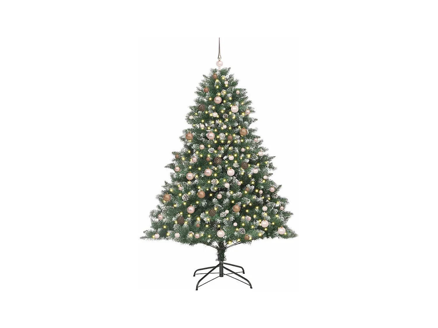 Sapin de Noël artificiel avec 300 LED Vert 140 x 140 x 210 cm