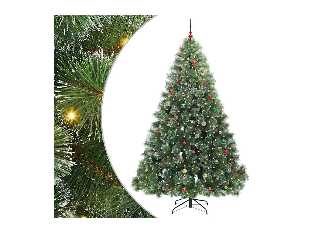 Sapin de Noël artificiel avec 300 LED Vert 240 cm PE et PVC