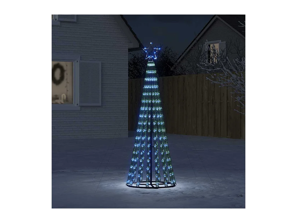 Árbol de Navidad LED 275 LEDs azul 180 cm