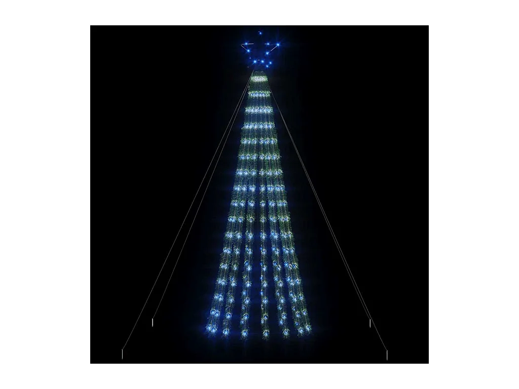 Árbol de Navidad LED 275 LEDs azul 180 cm