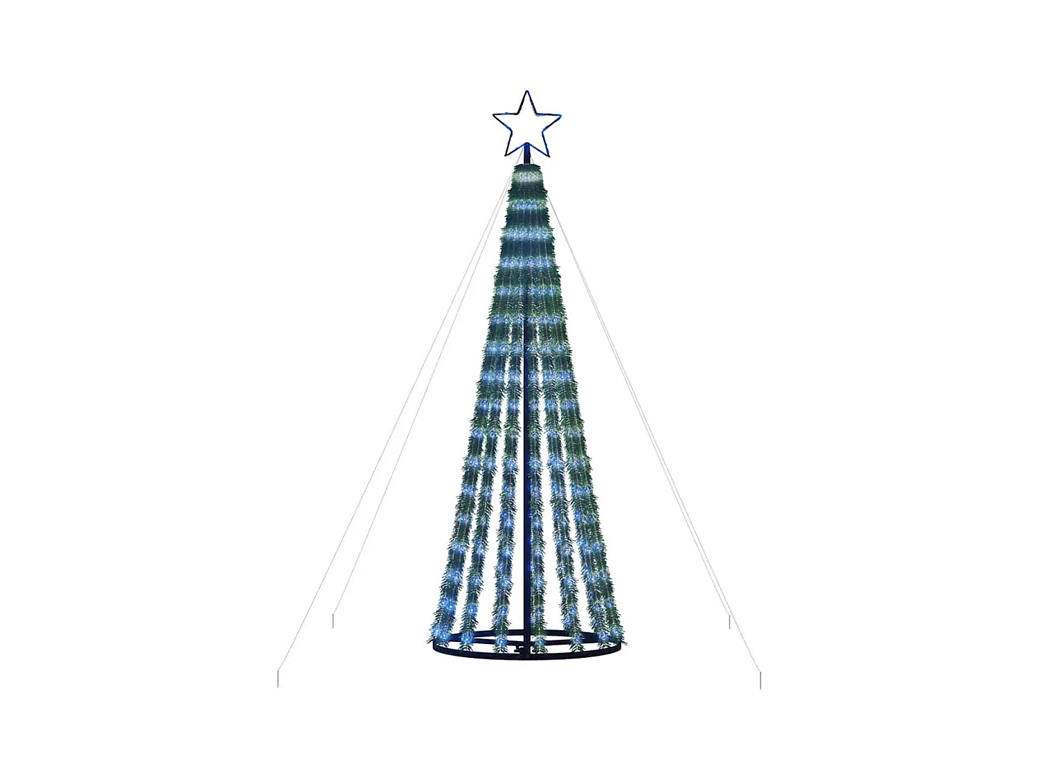 Árbol de Navidad LED 275 LEDs azul 180 cm