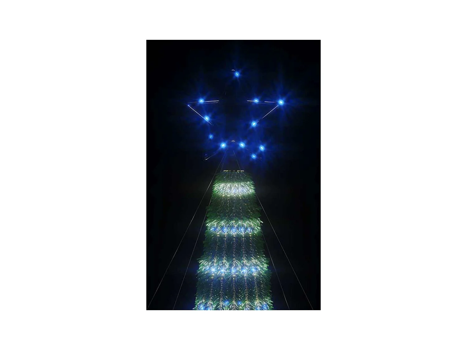 Árbol de Navidad LED 275 LEDs azul 180 cm