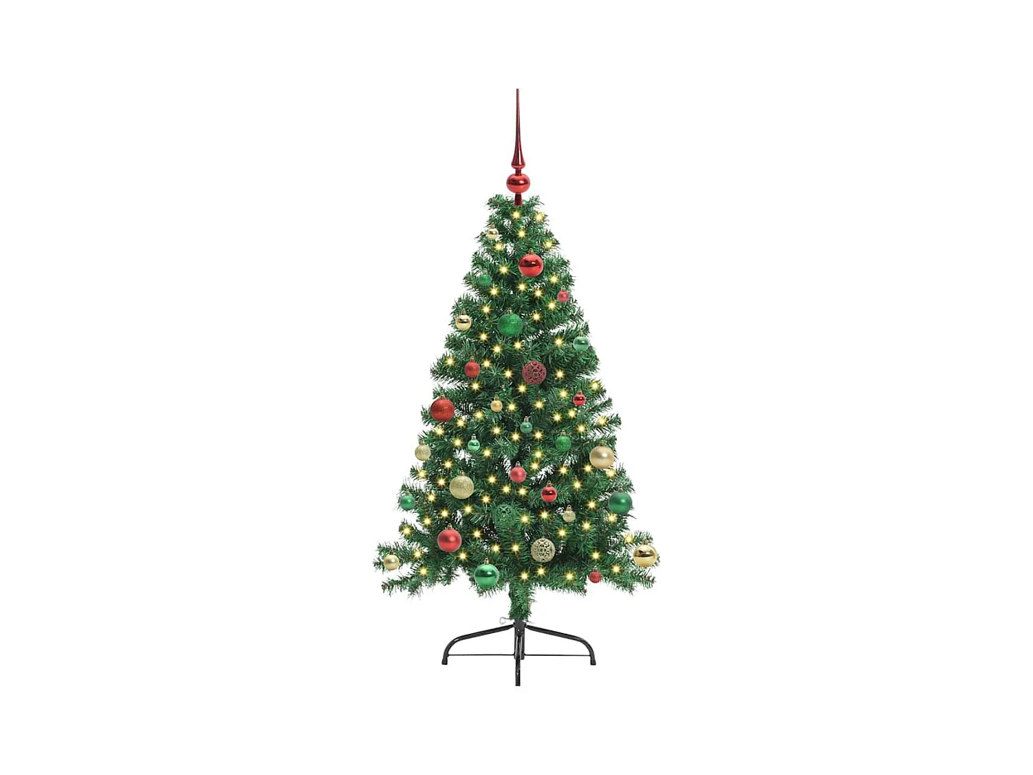 Sapin de Noël artificiel pré-éclairé Vert 150 cm PVC
