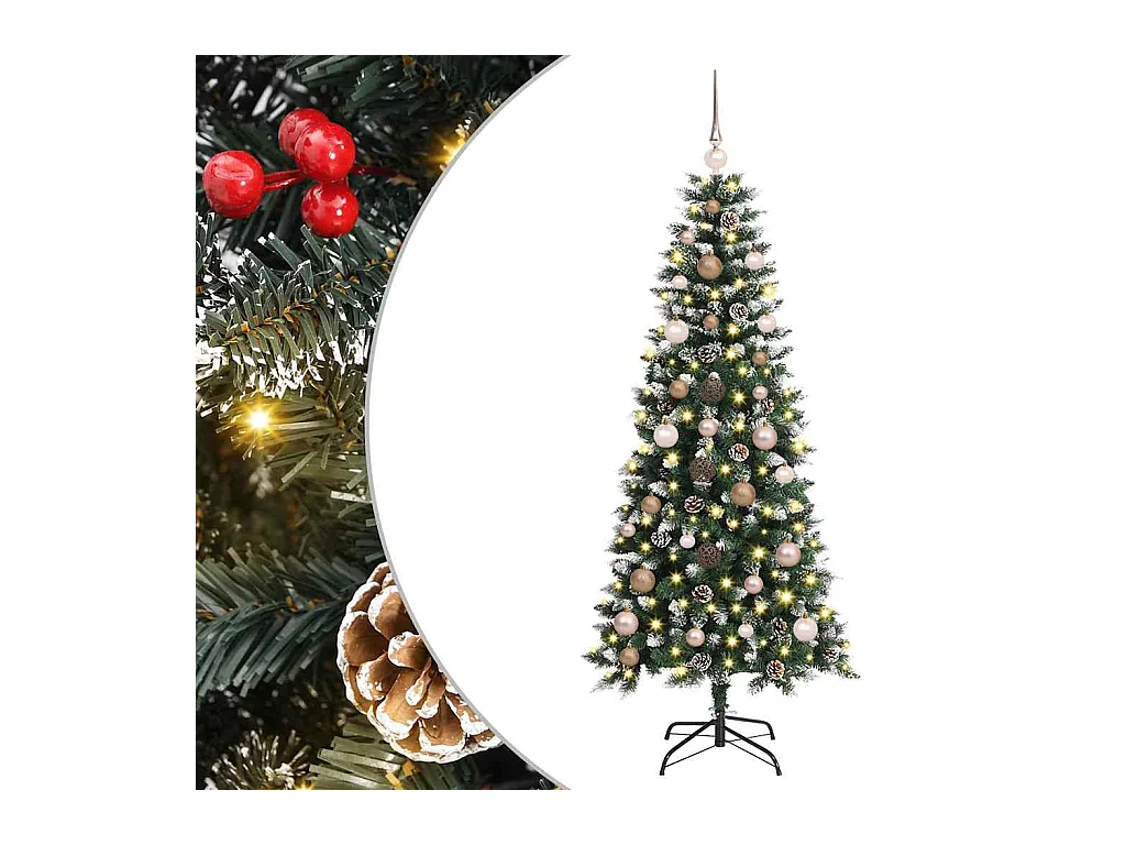 Árbol de Navidad artificial con 150 LED Verde 66 x 66 x 150 cm