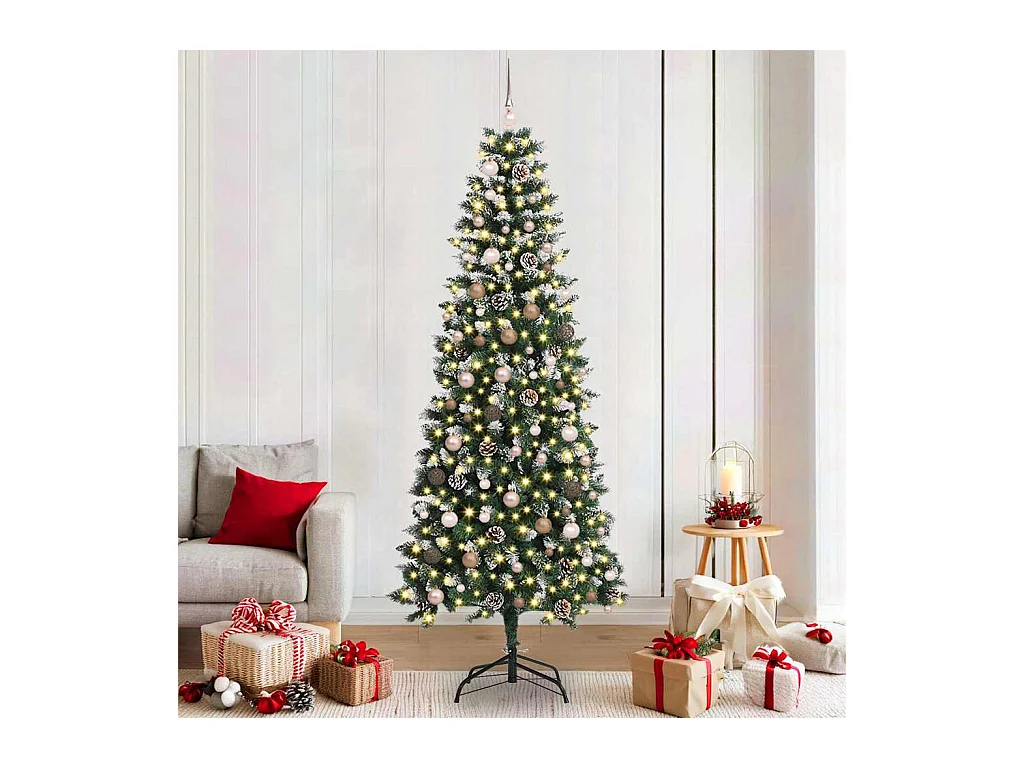 Árbol de Navidad artificial con 300 LED Verde 86 x 86 x 210 cm