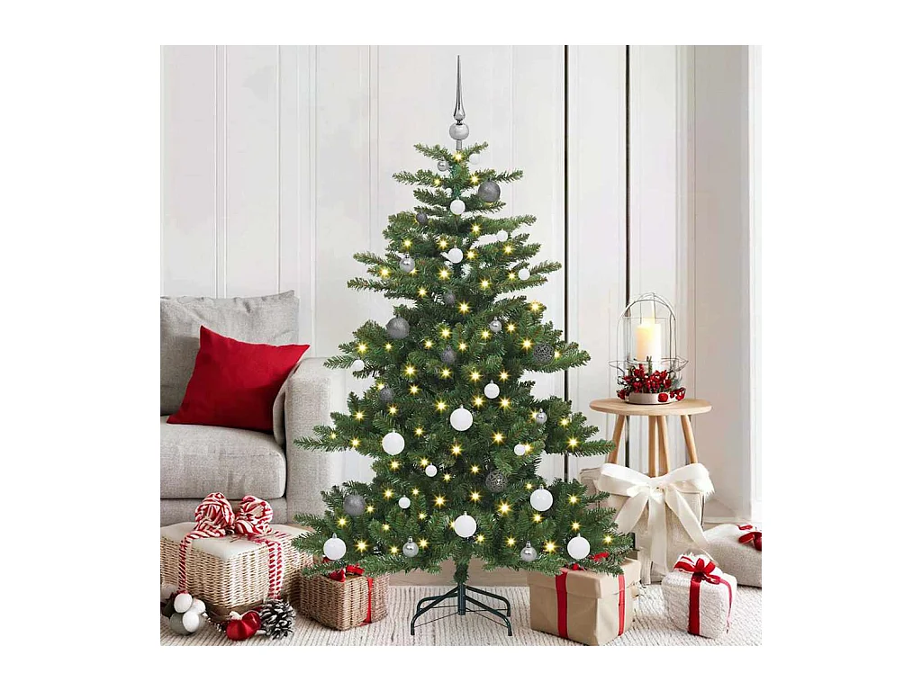Kunstmatige Hinged Kerstboom met 150 LED 150 cm PVC