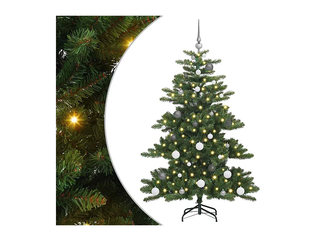 Kunstmatige Hinged Kerstboom met 150 LED 150 cm PVC